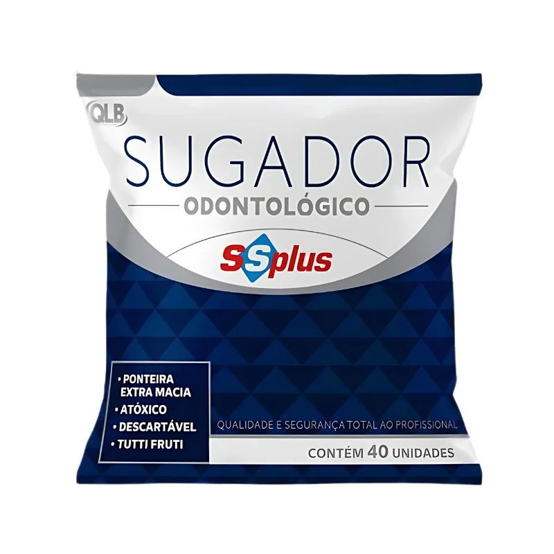 Sugador descartavel em pvc atoxico colorido pacote 40un