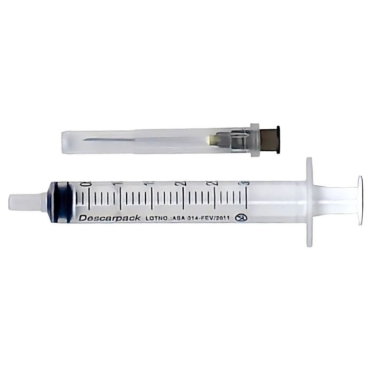 Seringa descartavel 3ml slip com agulha 25 x 0,70mm