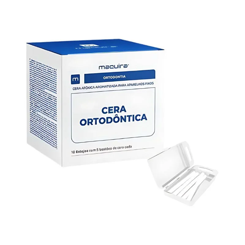 Cera em bastão branca para orto com 5 bastões pacote com 10cx