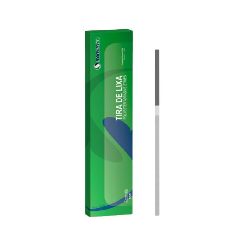 Tira de lixa de poliester acabamento proximal resina 4mm x 170mm com 50 un