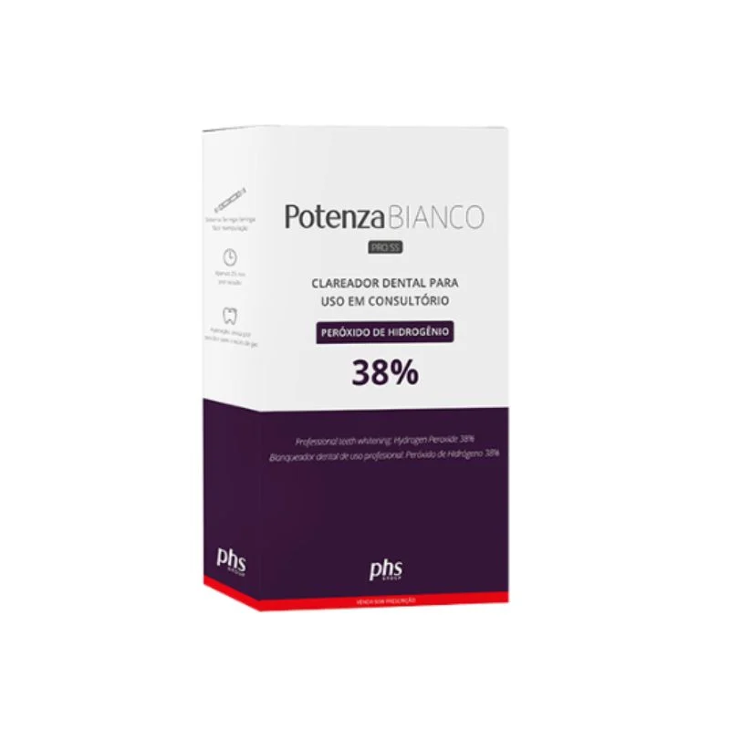 Clareador peroxido de hidrogenio 38% kit 6 sessoes (6 seringas peroxido+espessante+neutralizante+barreira)