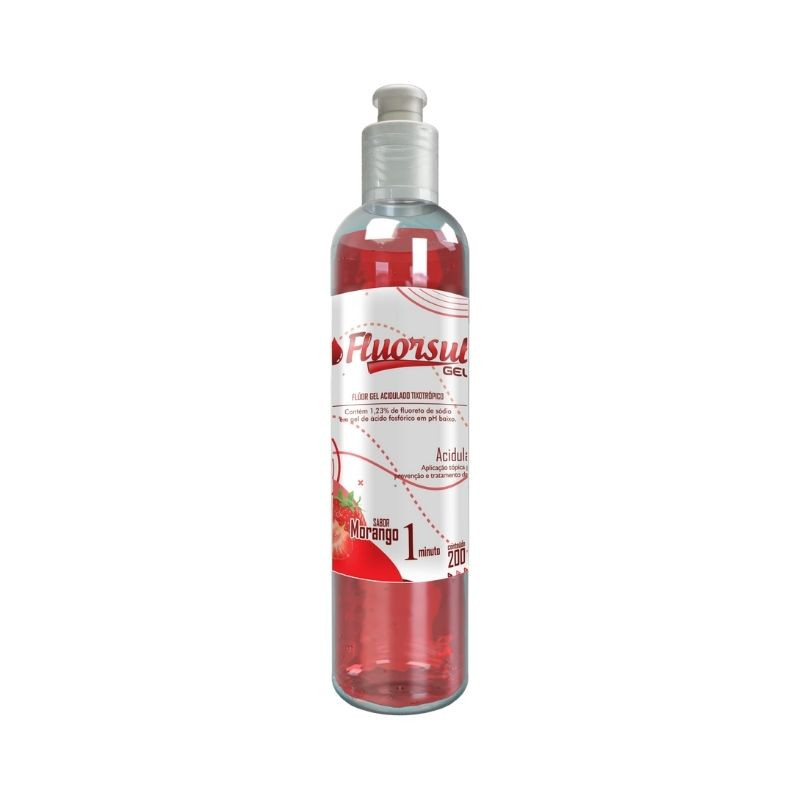 Fluor gel acidulado 1,23% sabor morango 200 ml