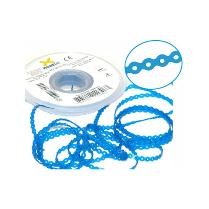 Elástico corrente médio azul cristal com 1,5 m