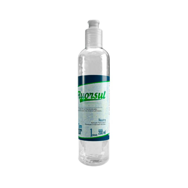 Fluor gel neutro 2% sem sabor sem corante 200 ml