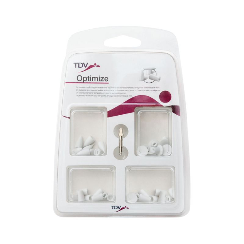 Kit de ponta de silicone polimento de resina sortido + mandril cx 24un ref 3021