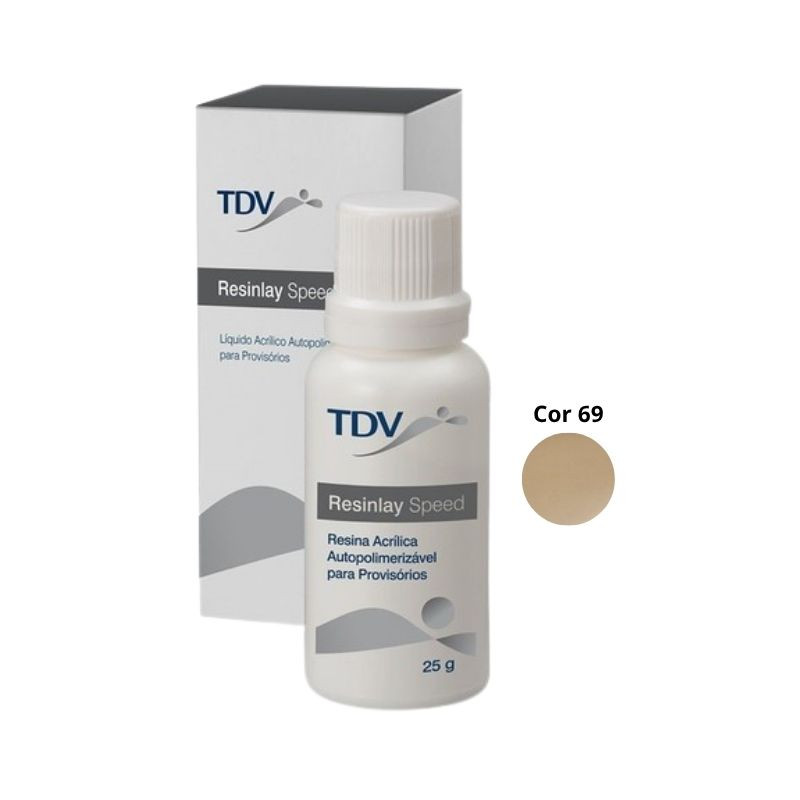 Resina acrilica autopolimerizavel para provisorios po cor 69 25g