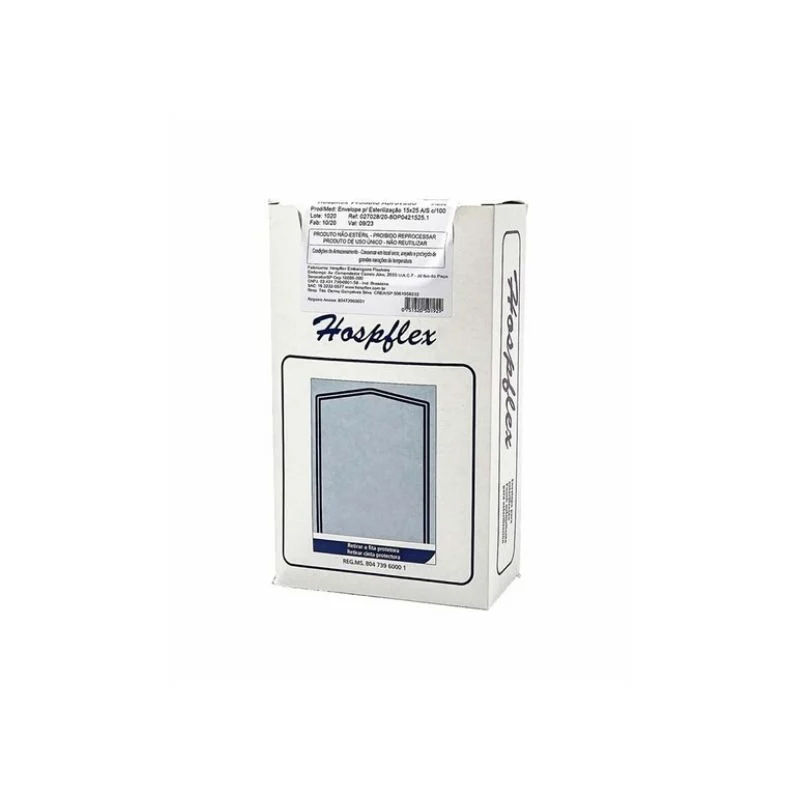 Envelope auto selante para esterilizacao 90mm x 260mm com 200un