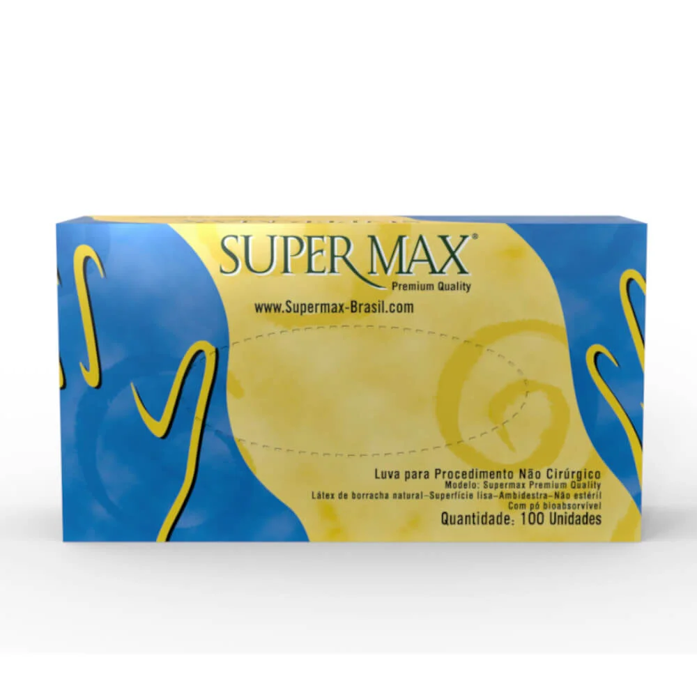 LUVA P/ PROCED COM PO SUPERMAX TAM EP - LOTE: 022110 Val:05/03/2031