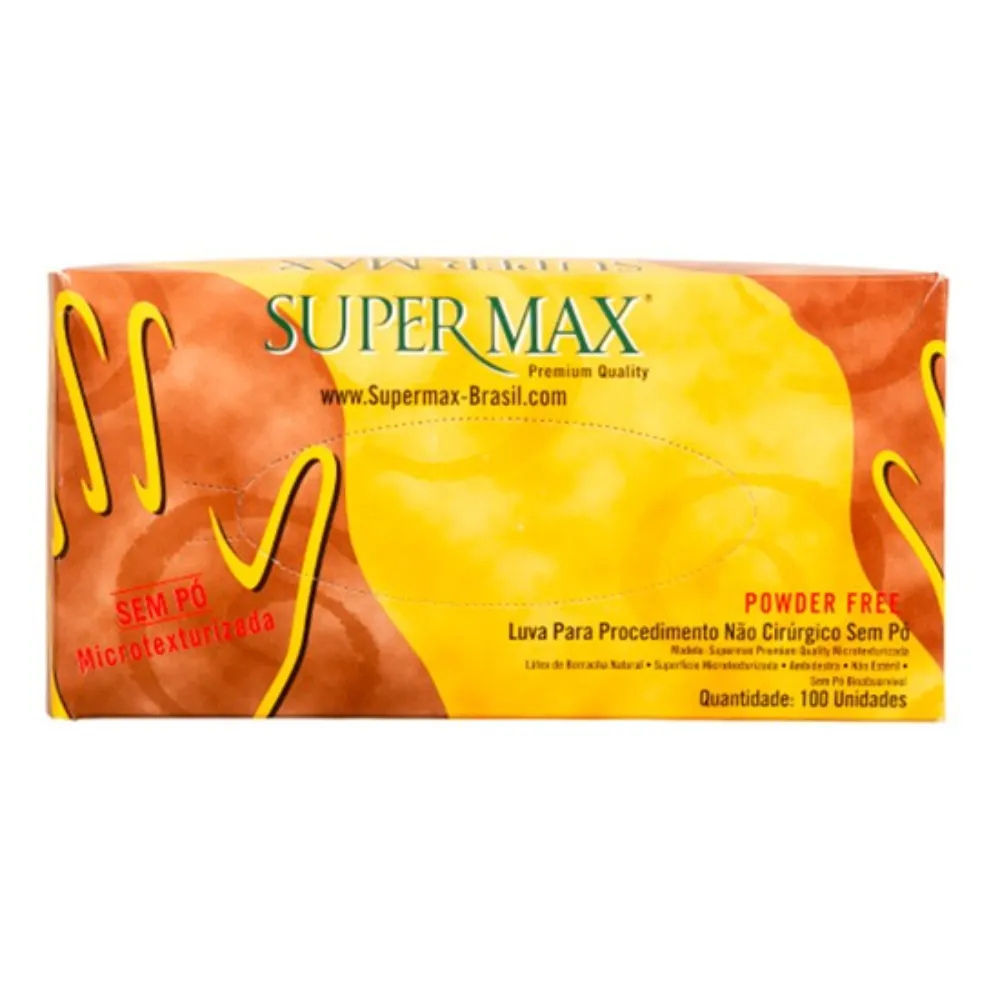 LUVA P/ PROCED SEM PÓ SUPERMAX TAM EP - LOTE: 022230 Val:05/07/2031